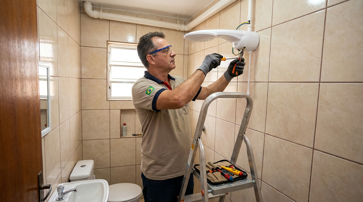 Instalação com pressurizador em Guarapari-ES